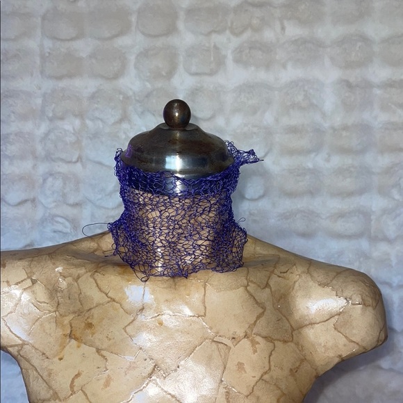 HANDCRAFTED Purple Mesh Choker Necklace NWT - Picture 1 of 12